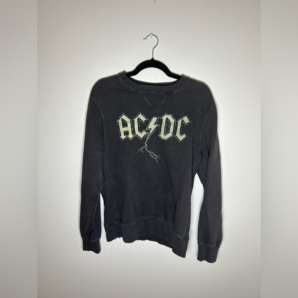 Lucky Brand Sweaters - Lucky Brand AC/DC Graphic Crewneck Sweatshirt Small Washed Black (2022)